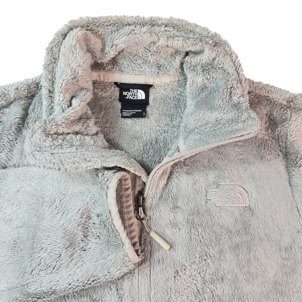 The North Face Osito Quarter Zip Fleece Pullover Jacket Grey Women's Large